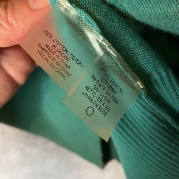 Elie Tahari spring cotton cardigan sweater - Picture 4 of 5